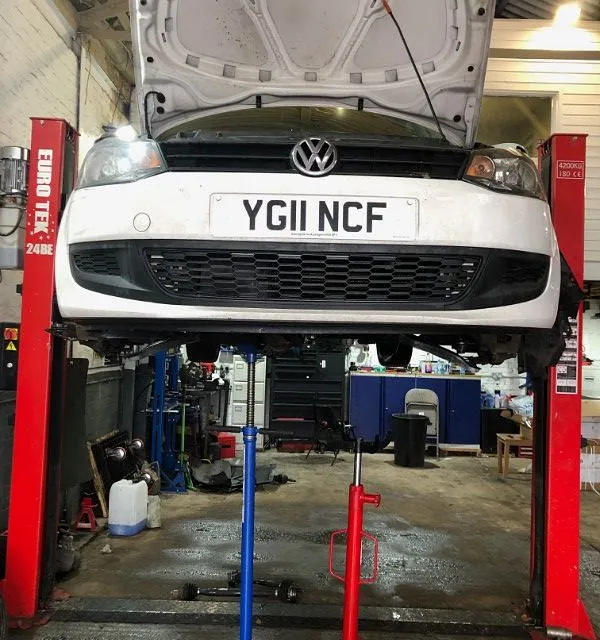 VW car being fixed