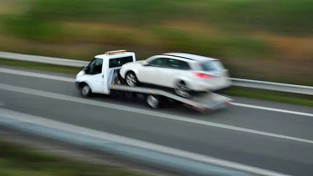 car being towed